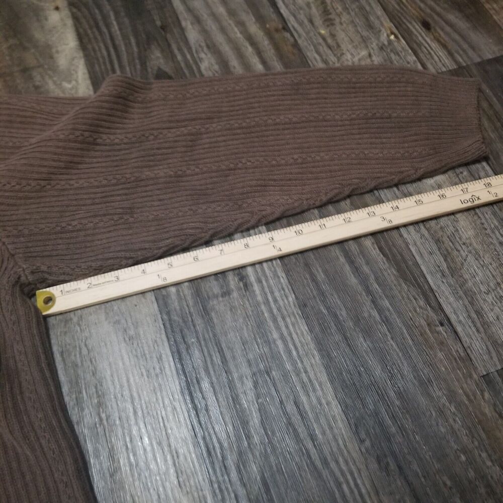 Vintage‎ Chaps Ralph Lauren Cable-Knit Brown USA Crewneck Sweater Men’s Size XXL - Picture 4 of 12